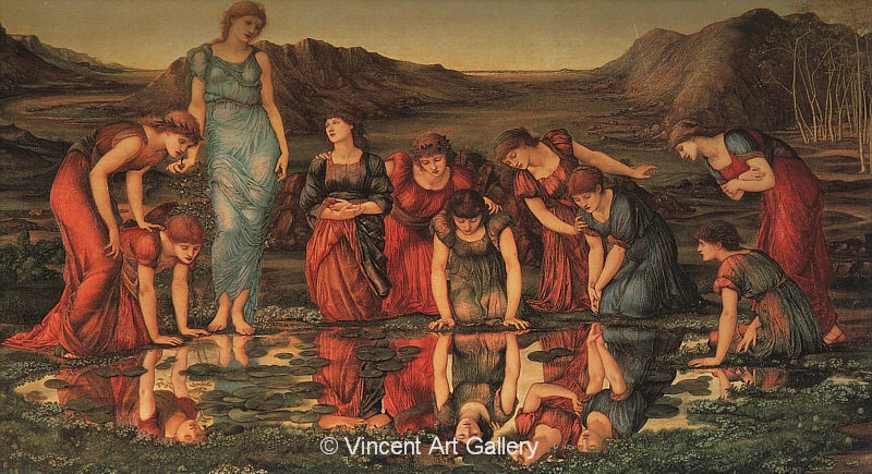 A2069, BURNE-JONES, The Mirror of Venus, 1870-76